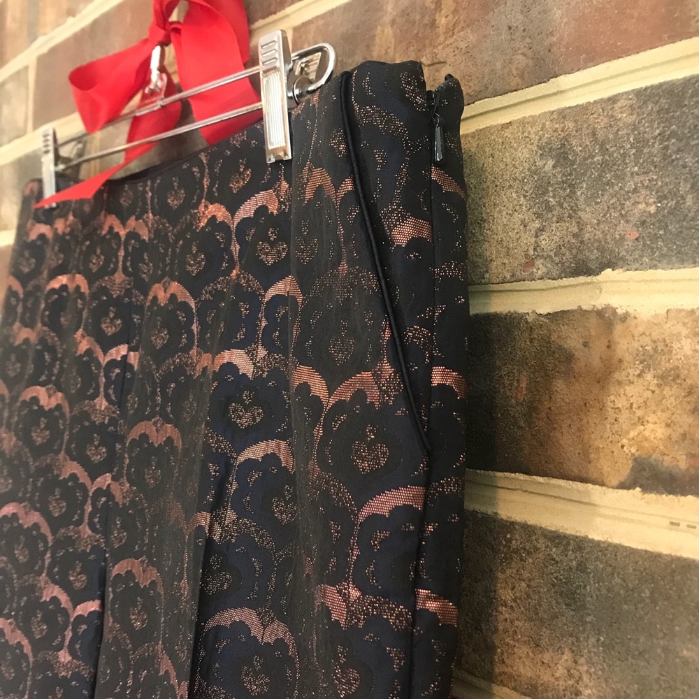 Metallic and lace party pants